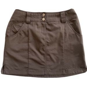 Adidas Clima Cool Sz 2 Brown Activewear Mini Skirt